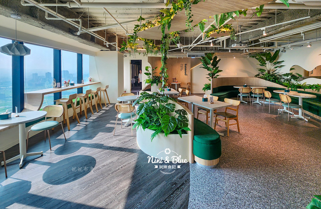 屾沐Sunmood-台中高樓層景觀餐廳，在36樓打造成城市綠洲景觀咖啡館，夜景也很美喔 @嘿!部落!