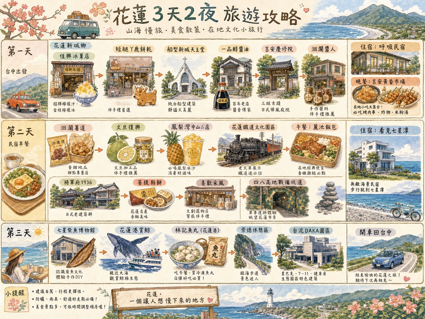 花蓮旅遊懶人包，帶寶寶也能輕鬆玩！花蓮三天兩夜行程規劃、必買伴手禮與在地美食 @嘿!部落!