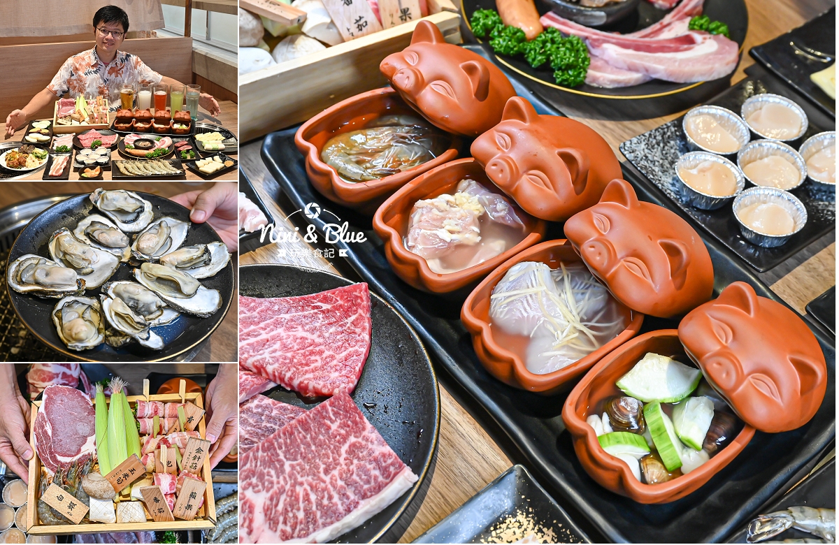 築崎燒串放題-台中燒肉吃到飽，軌道車送餐，厚切牛排、小豬燒無限享用