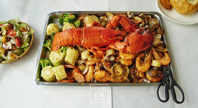 【桃園美食】蝦老爹美式海鮮｜浮誇系海味霸氣上桌，手抓海鮮豪氣大啖生猛巨無霸龍蝦 @嘿!部落!