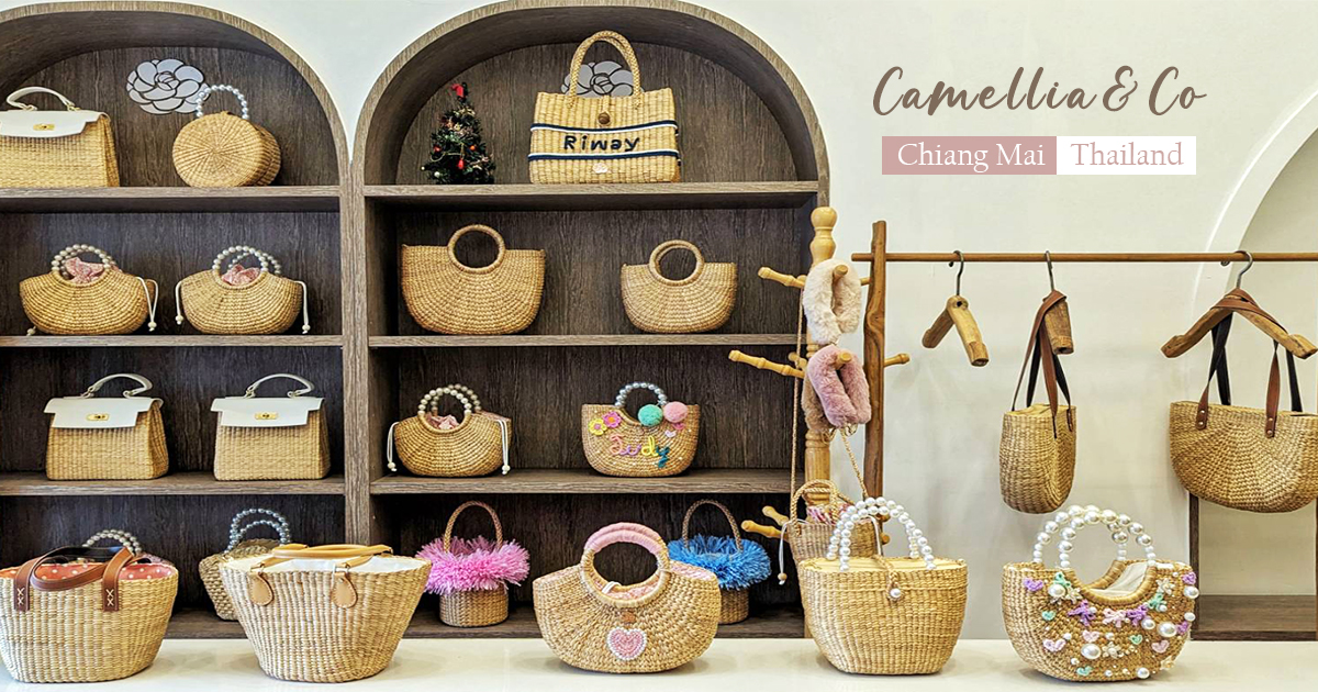 【清邁購物】Camellia&Co｜清邁人氣紀念品．伴手禮，客製化獨家設計手工藤編包．草編包 @嘿!部落!