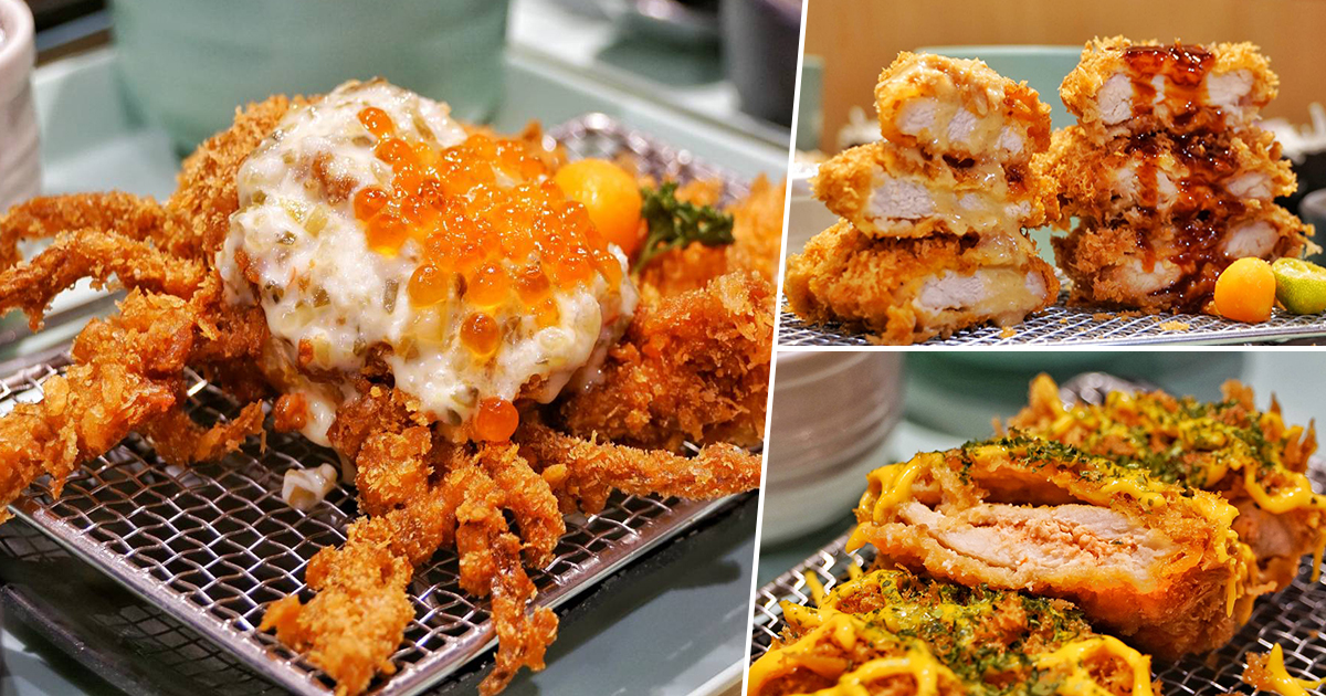 【南投美食】三筋．南投1號店｜肉多多豬排店推出季節限定榴槤豬排、軟殼蟹佐塔塔鮭魚子 @嘿!部落!