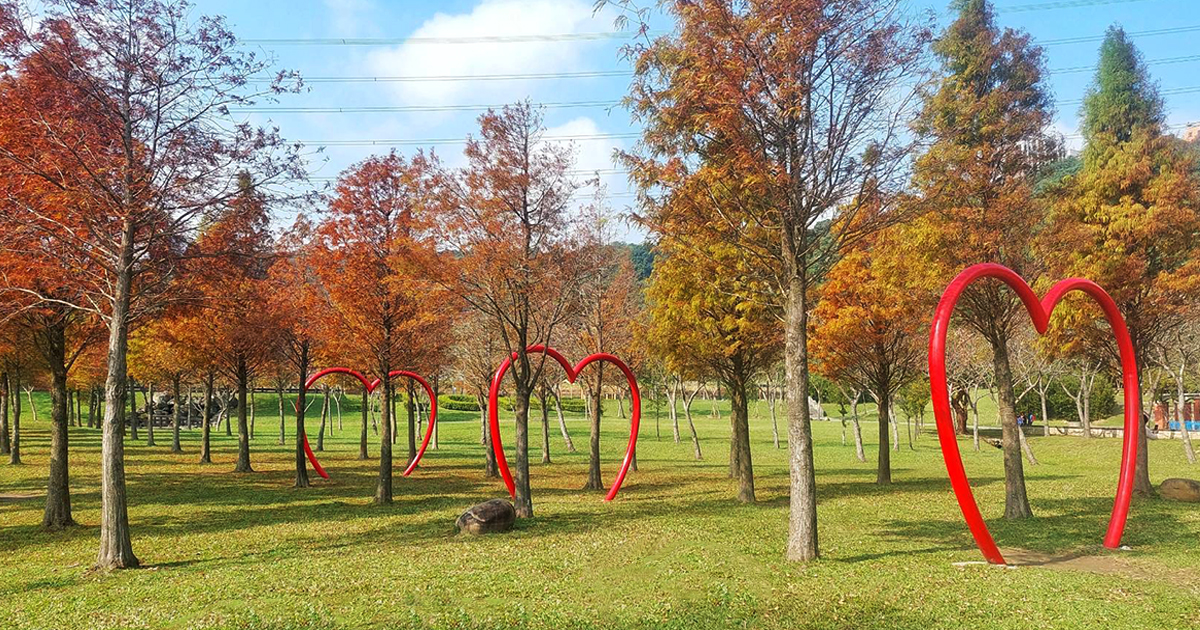 【桃園景點】大溪河濱公園｜萬坪綠地&times;海盜船遊戲場&times;景觀生態池&times;落羽松森林，大人約會小孩放電的好地方 @嘿!部落!