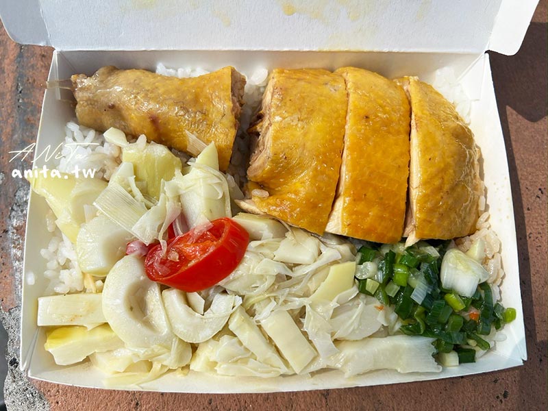 東門文昌雞飯｜新竹東門圓環美食推薦，雞腿肉鮮嫩、淋上雞油的白飯鹹香夠味(僅供外帶) @嘿!部落!