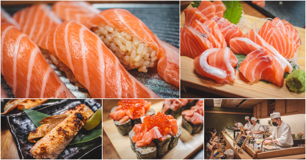すしの魚君 統一時代台北店．台北信義區美食｜信義區鮭魚控天堂！週三限定～鮭魚洄游日！半價狂吃肥美鮭魚握壽司！信義區日式料理推薦！統一時代百貨日本料理推薦！捷運市政府站～中肯‧食記！ @嘿!部落!