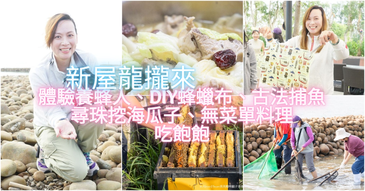 新屋龍攏來 桃園新屋一日遊 帶你探索新屋秘境 與蜜蜂親密接觸 來新屋石滬古法捕魚挖哈瓜子 @嘿!部落!