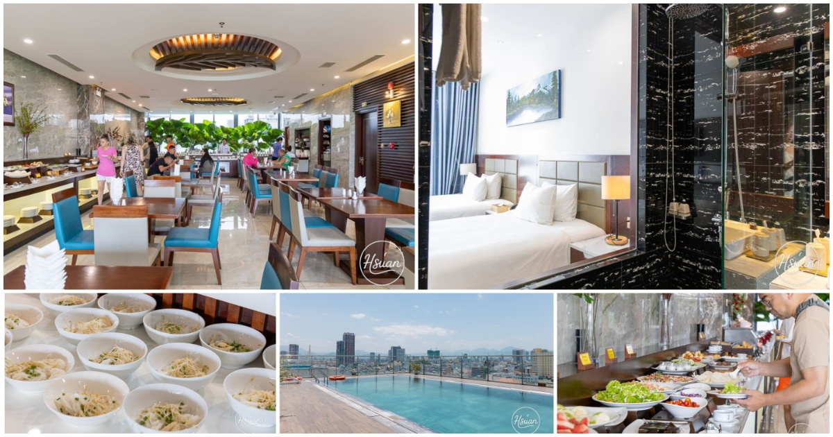 峴港高CP飯店推薦 Aria Grand Hotel & Apartment 早餐豐盛 無邊際泳池 房價一晚只要NT$800 @嘿!部落!