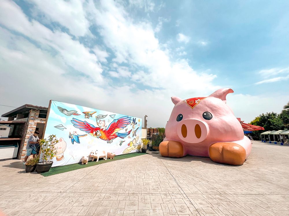 嘉義親子景點｜三隻小豬觀光農場｜餵動物.沙坑遊樂設施.網美拍照景點