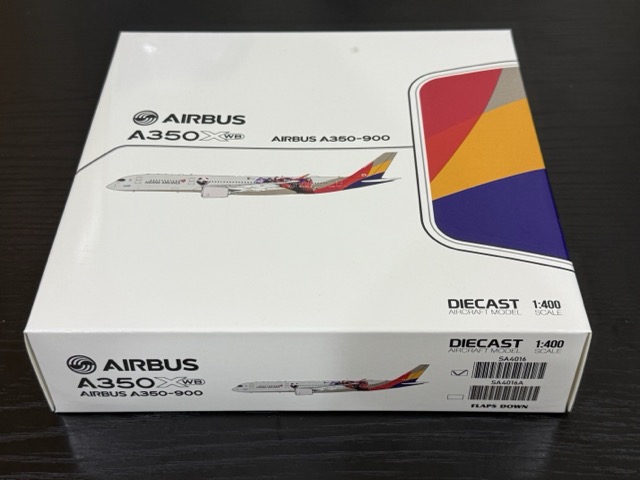 [開箱] Asiana Airlines 韓亞航空 A350-900 模型機 @嘿!部落!