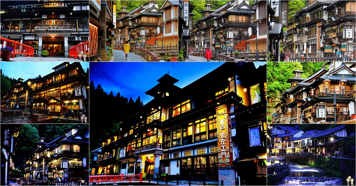 日本山形－銀山溫泉｜沒有白雪靄靄！新綠藍調的大正浪漫，也是美到讓人會忘記呼吸的