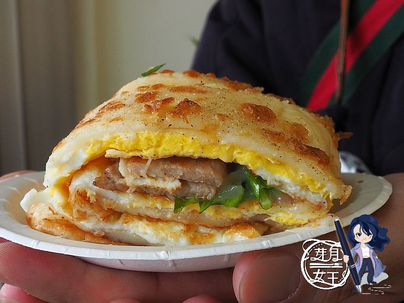 桃園大園美食-小村子粉漿蛋餅&auml;店-純手工粉漿蛋餅超厚實，蔥酥餅口感甚佳 @嘿!部落!