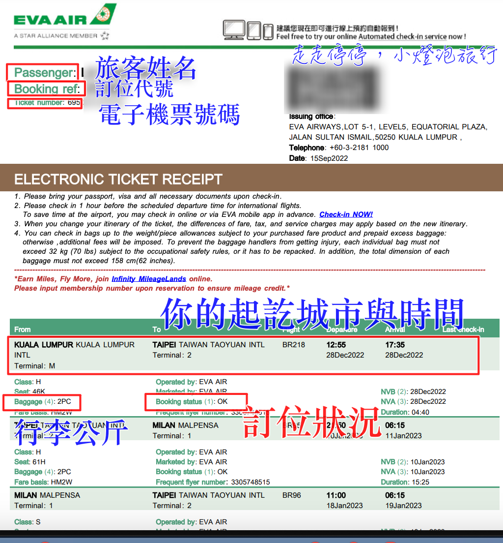 電子機票怎麼看？電子機票就是登機證了嗎？電子機票確認資訊有哪些？ @嘿!部落!
