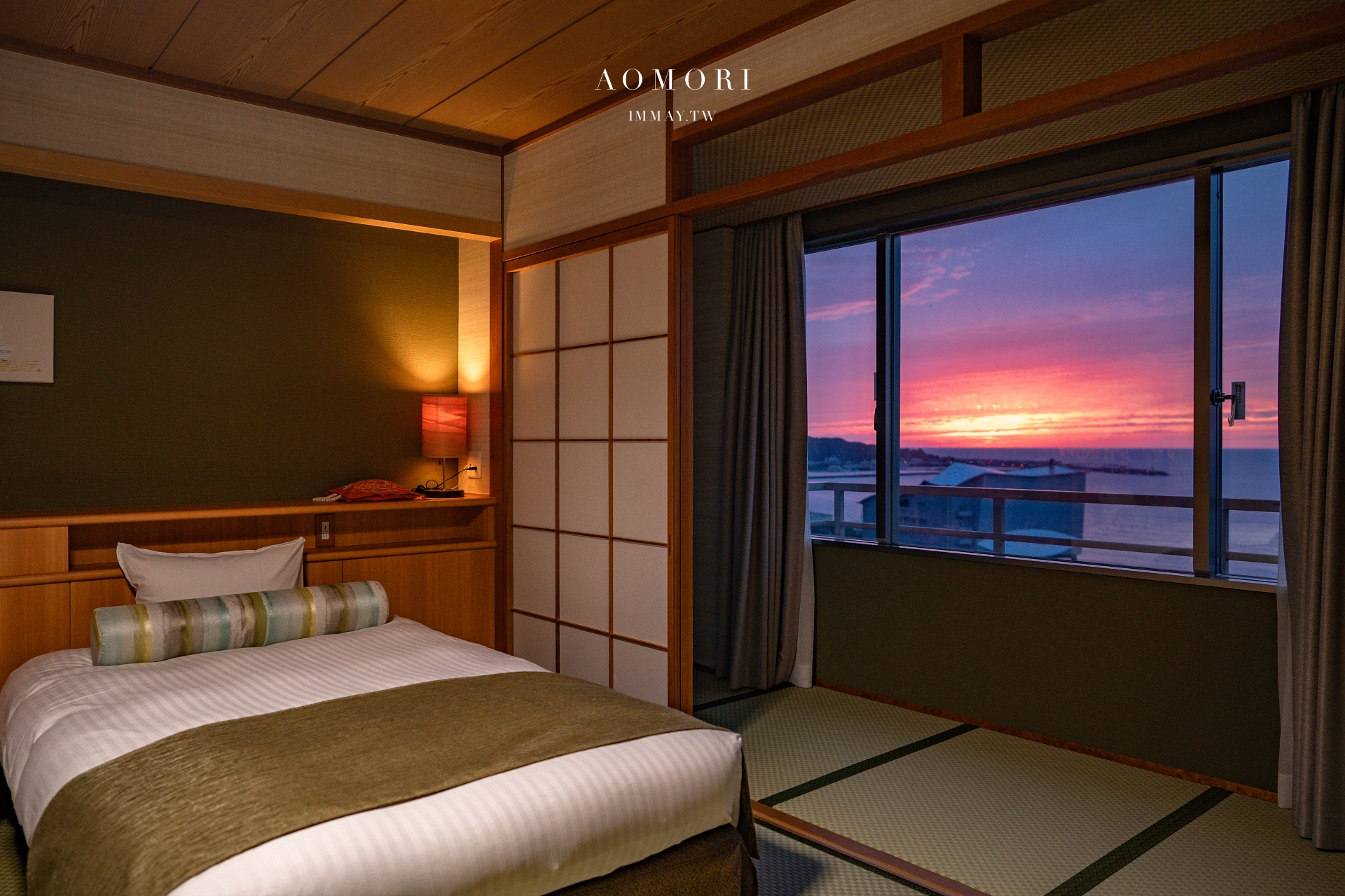 青森住宿推薦 | 鰺ヶ沢 Hotel Grand Mer 山海莊 : 酒水自助餐喝到飽！絕美日本海夕陽與神祕化石溫泉 @嘿!部落!