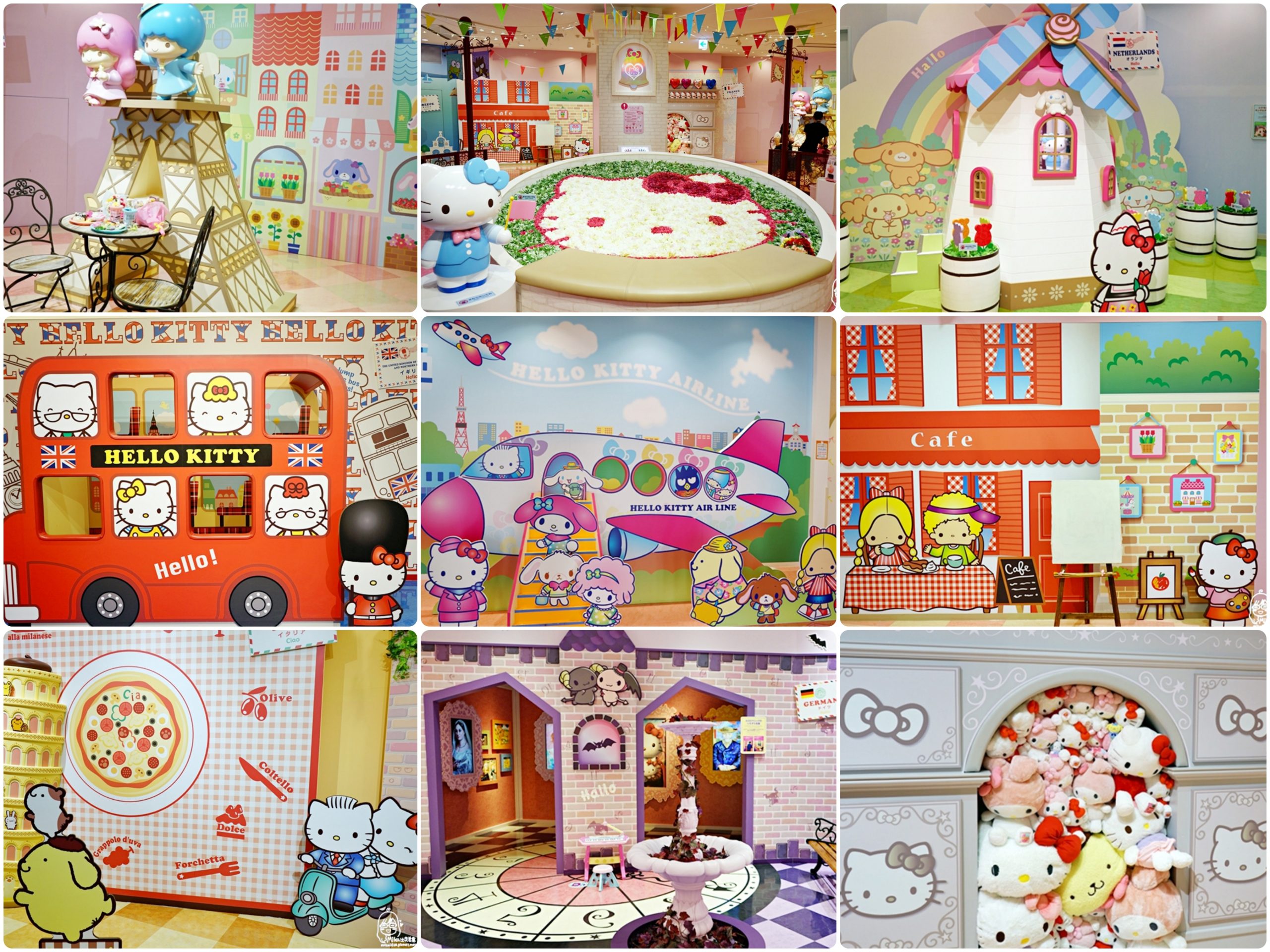『日本。北海道』札幌新千歲機場 HELLO KITTY HAPPY FLIGHT （快樂飛行公園）｜跟著Hello Kitty 空姐一起去環遊世界 互動園區好好玩/ 快樂飛行咖啡廳＆快樂飛行商店很多療癒系限定商品與餐點，可愛到犯規， Kitty控不能錯過的朝聖景點。 @嘿!部落!