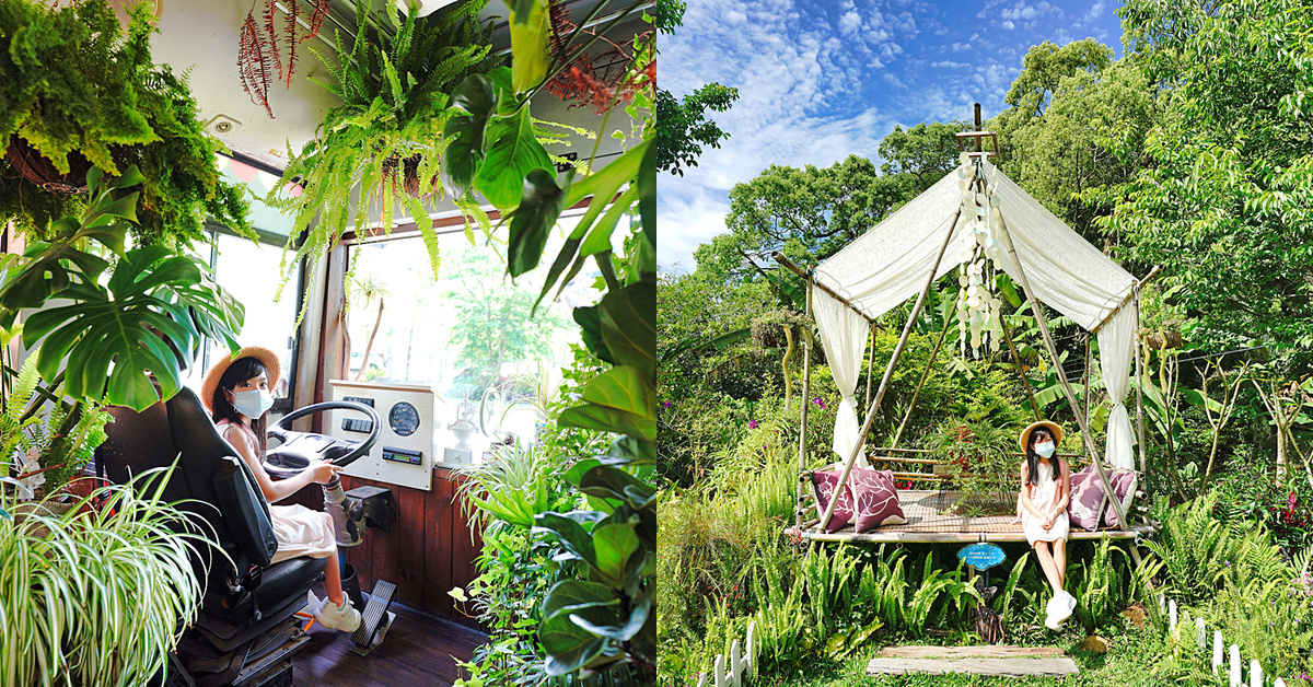 苗栗景點》鹿角 caf&eacute;～植物控必訪森林系網美咖啡廳，叢林巴士超好拍 @嘿!部落!