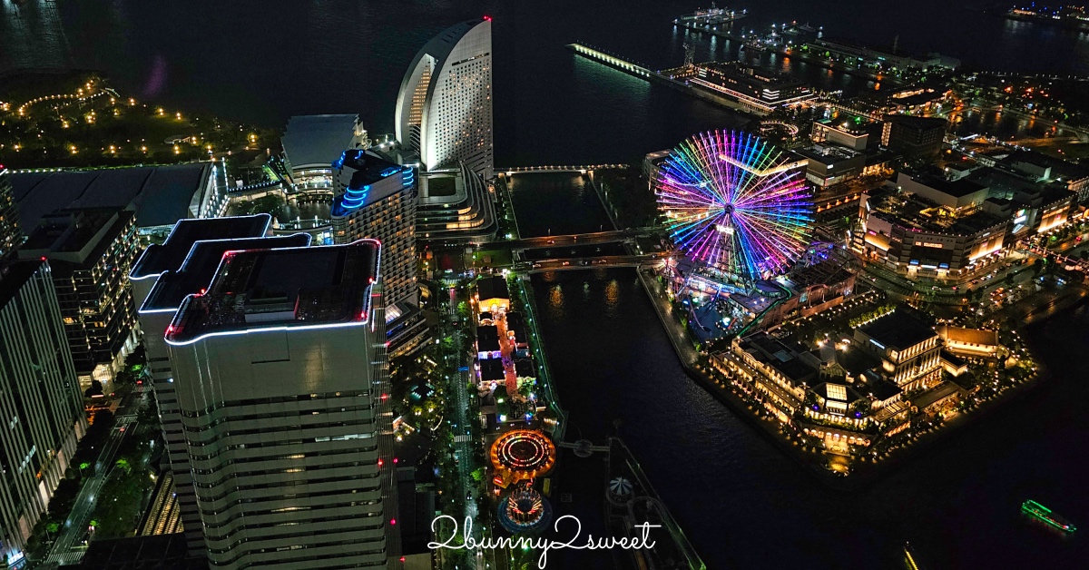 橫濱景點「橫濱地標大廈觀景台」Sky Garden 空中花園絕美百外夜景、摩天輪燈光秀 @嘿!部落!