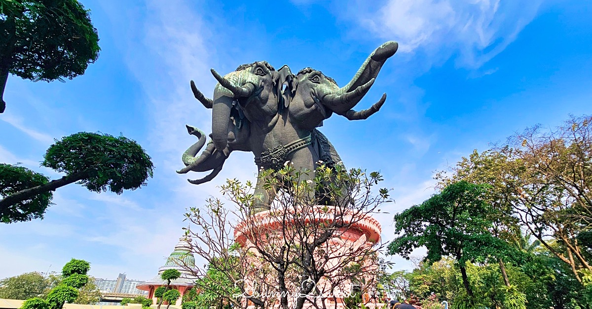 曼谷景點「三頭象神博物館 Erawan Museum」夢幻好拍粉紅寺廟，拍泰服網美照熱門景點 @嘿!部落!