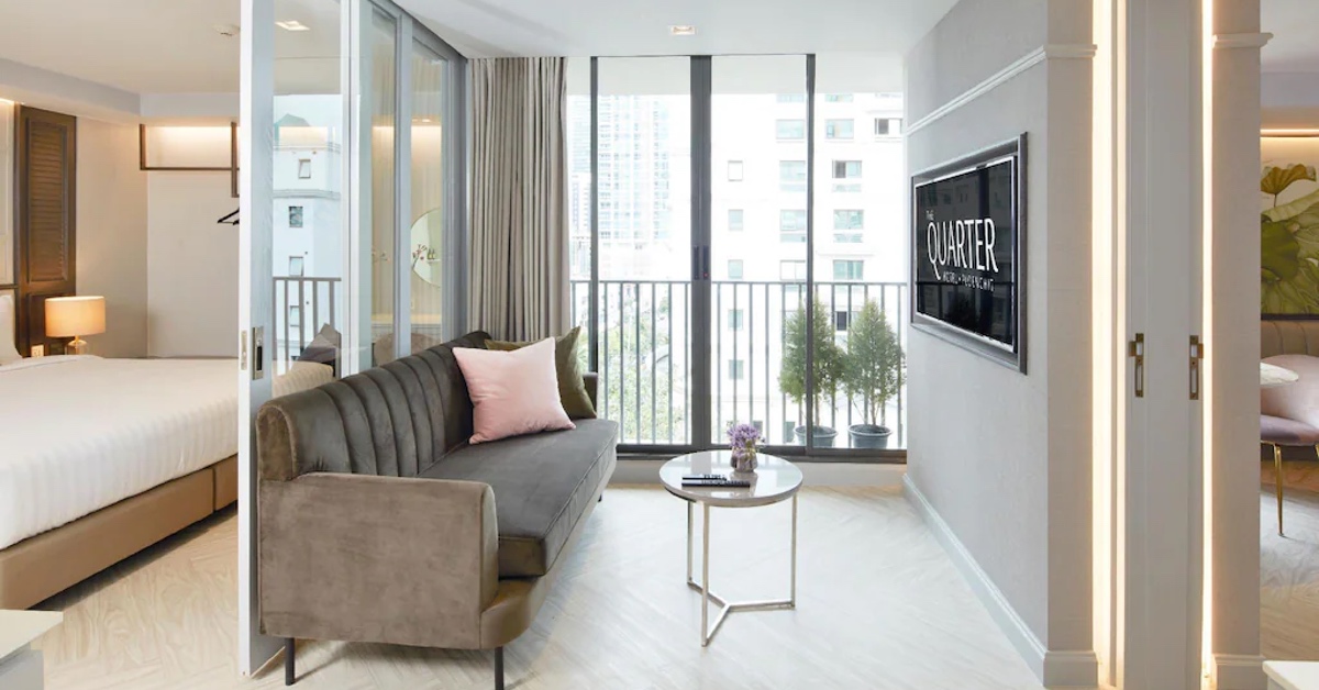 曼谷住宿「The Quarter Ploenchit by UHG」BTS 菲隆奇站平價設計旅店 網美風公寓式套房 @嘿!部落!