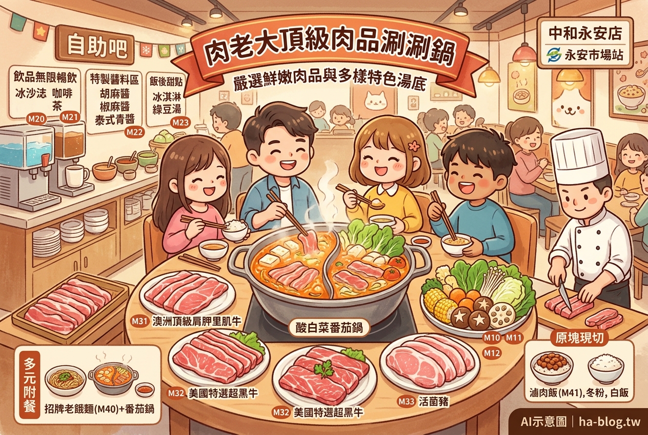 肉老大頂級肉品涮涮鍋：嚴選鮮嫩肉品與多樣特色湯底，打造絕佳火鍋饗宴 @嘿!部落!