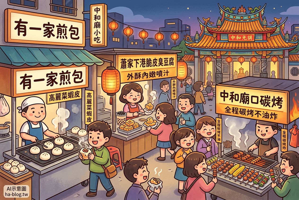中和廟口尋味：在地人推薦的銅板小吃與隱藏版美食 @嘿!部落!