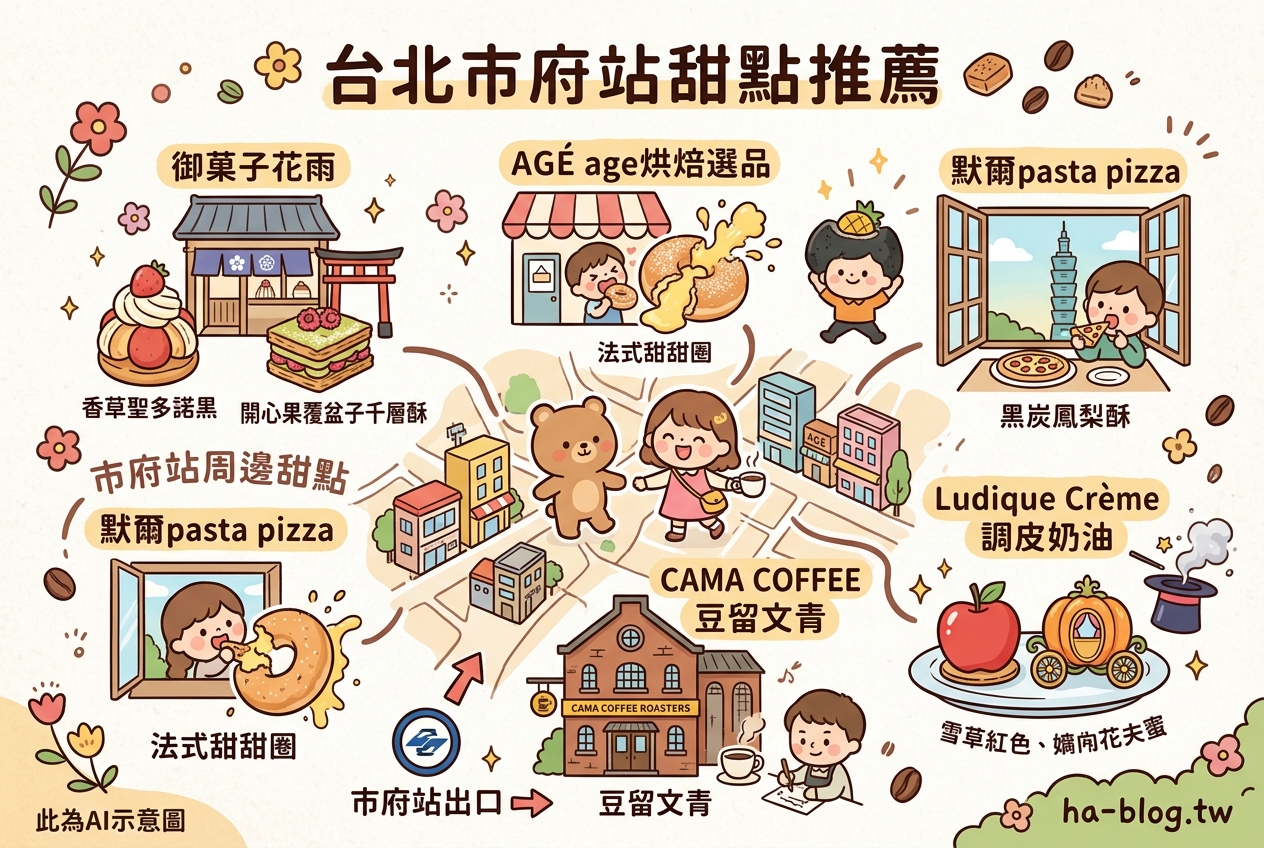 台北市府站甜點推薦：法式精緻甜點與文青咖啡館巡禮 @嘿!部落!