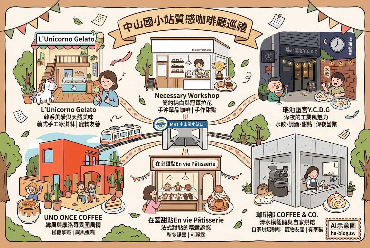 中山國小站質感咖啡廳巡禮：從韓系冰淇淋到深夜工業風，體驗台北都會的悠閒時光 @嘿!部落!