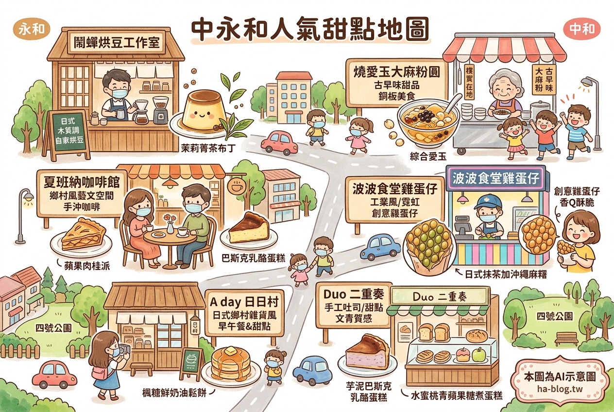 中永和人氣甜點地圖：咖啡廳、雞蛋仔、愛玉一次滿足！ @嘿!部落!
