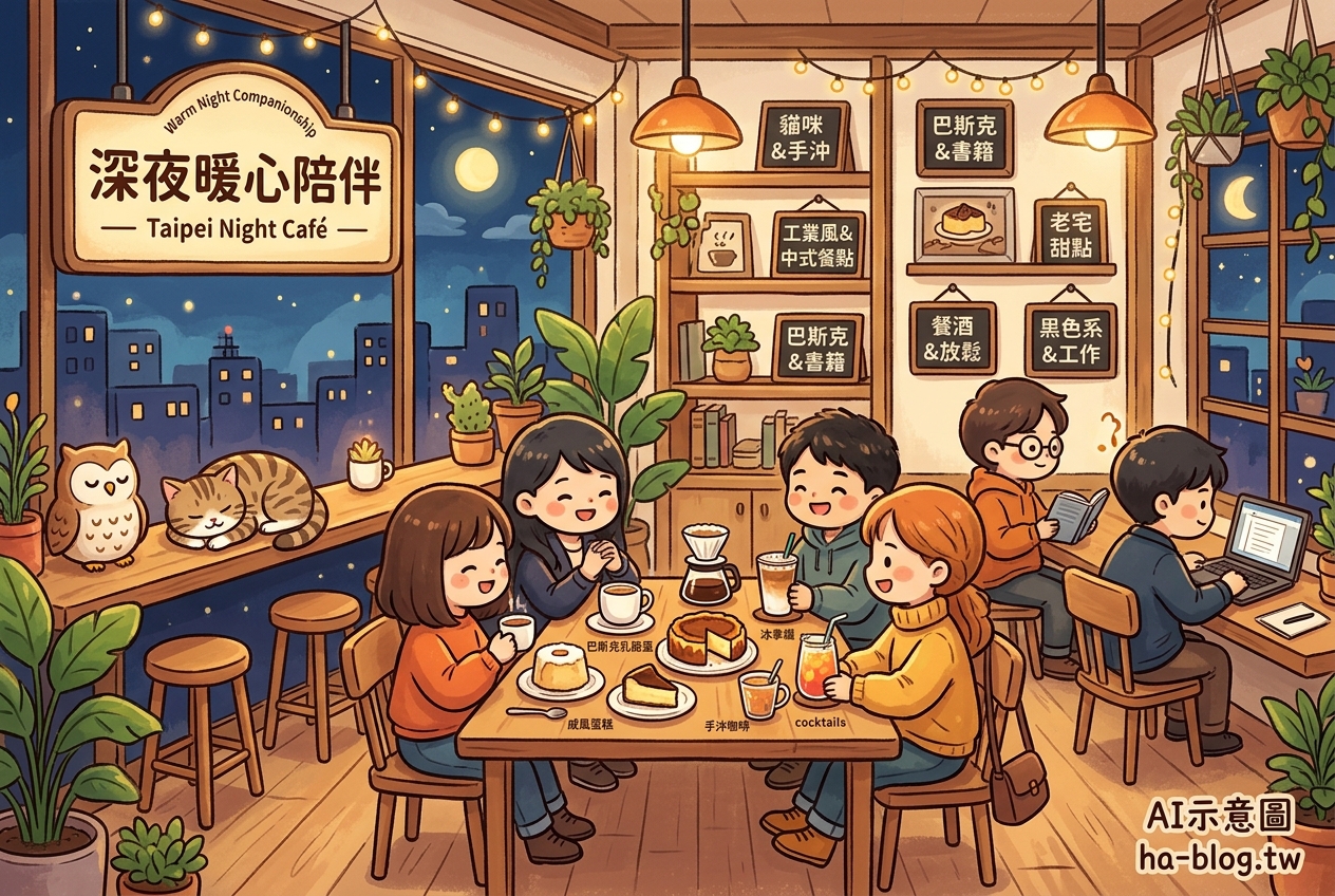 深夜的暖心陪伴：台北都會區的特色咖啡廳推薦 @嘿!部落!