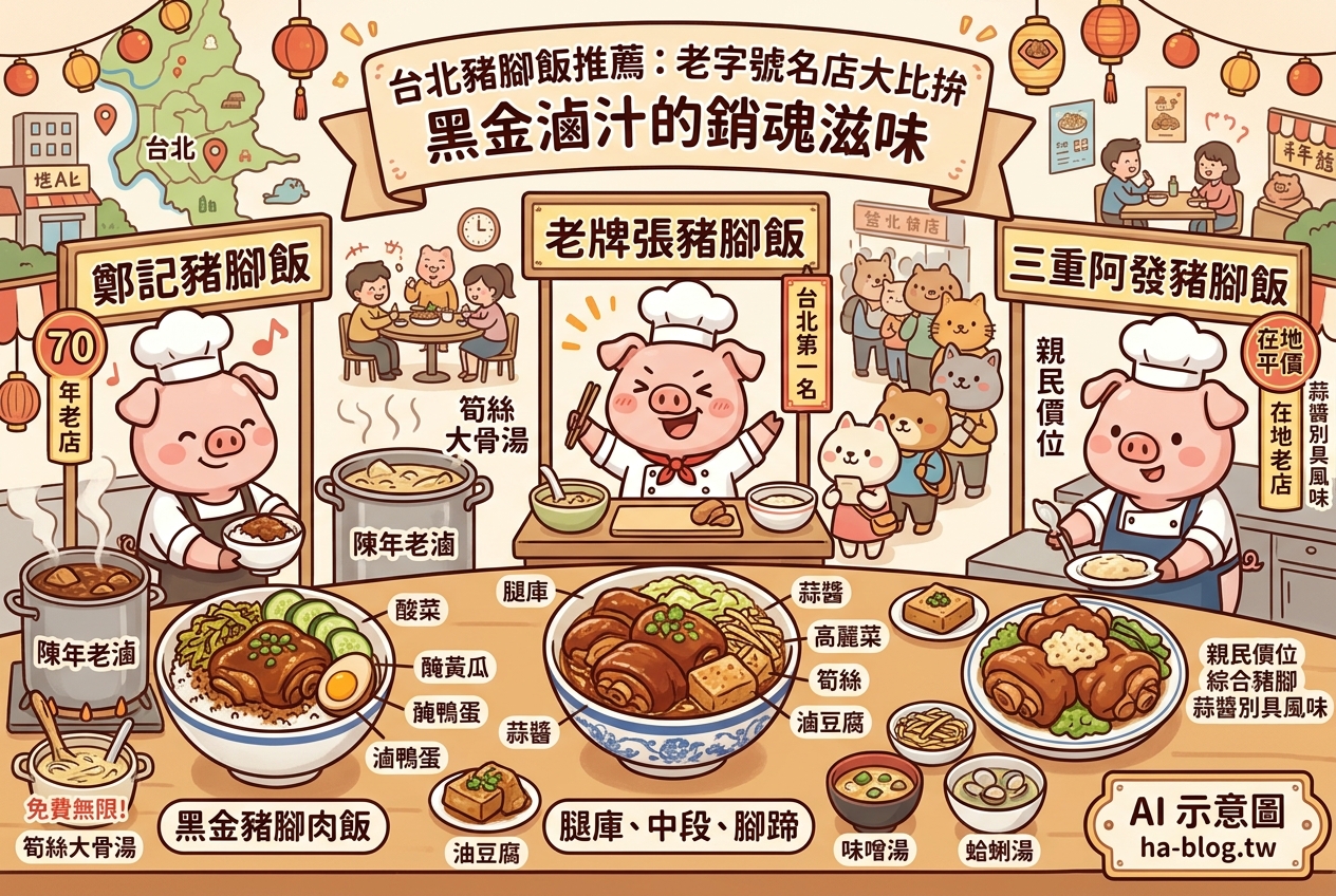 台北豬腳飯推薦：老字號名店大比拚，黑金滷汁的銷魂滋味 @嘿!部落!