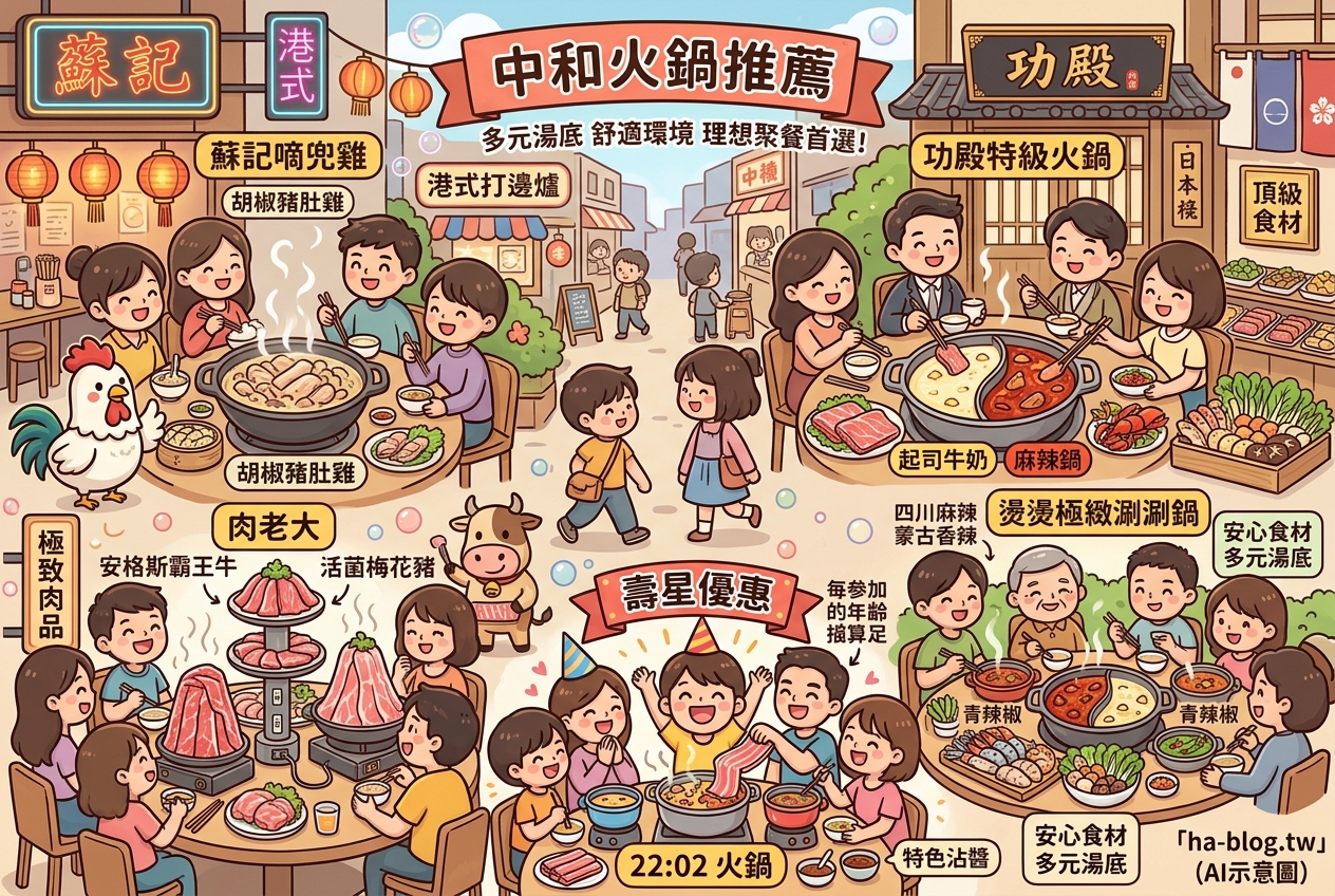 中和火鍋推薦：頂級食材、多元湯底與舒適環境，您的理想聚餐首選！ @嘿!部落!