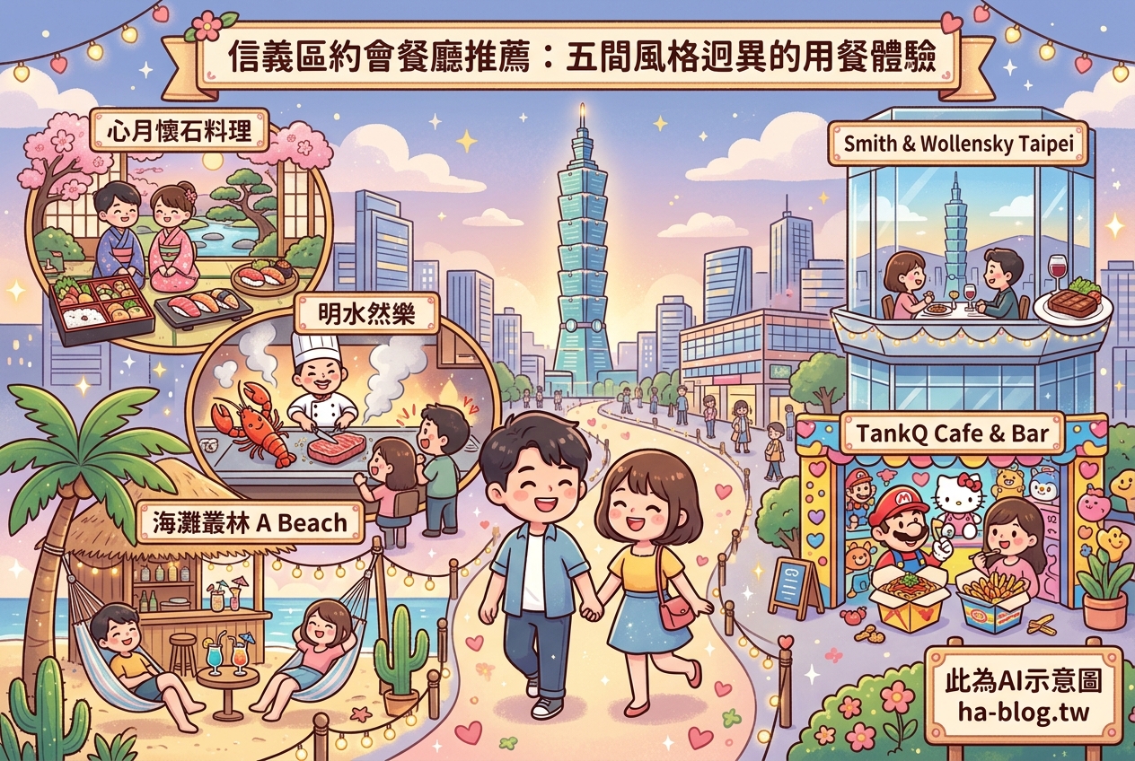 台北信義區約會餐廳推薦：五間風格迥異的用餐體驗，滿足各種浪漫時刻 @嘿!部落!