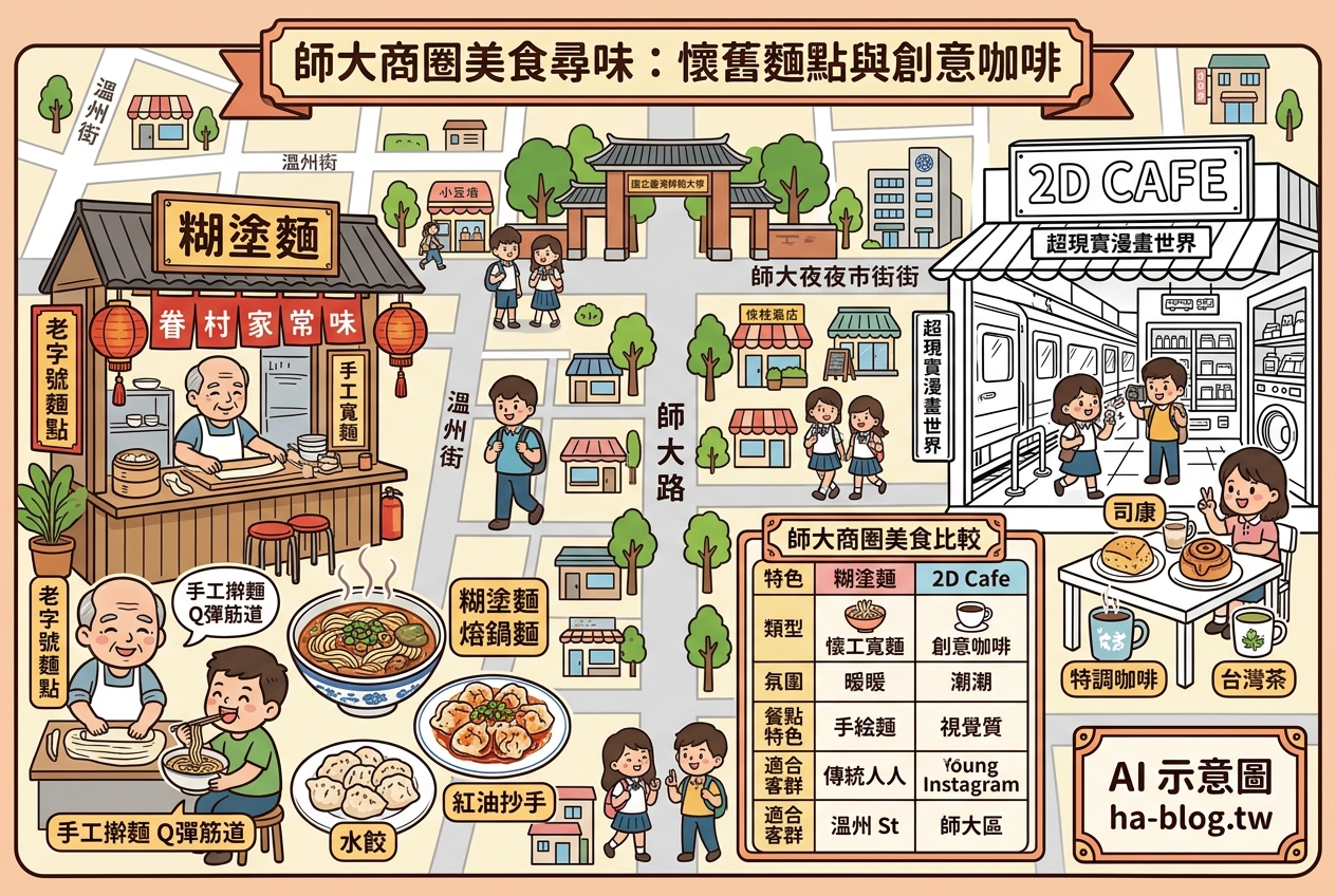 師大商圈尋味：老字號麵點與特色咖啡館的絕妙組合 @嘿!部落!