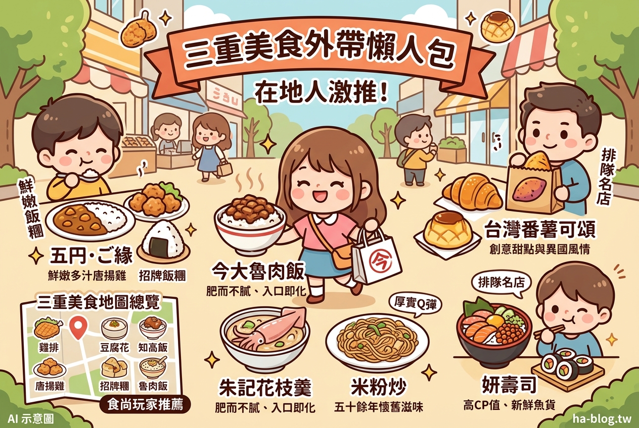 三重美食外帶懶人包：在地人激推！魯肉飯、花枝羹、可頌、日式料理、咖哩飯一篇搞定 @嘿!部落!