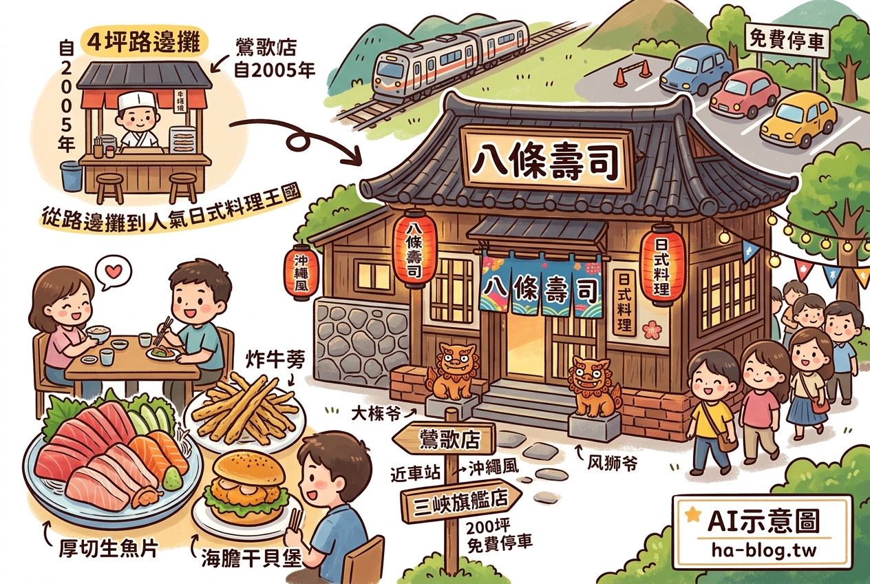 八條壽司：從路邊攤到人氣日式料理王國，三峽鶯歌必訪美食地標 @嘿!部落!
