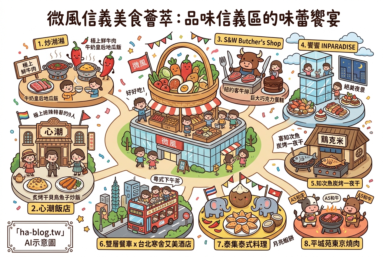 微風信義美食薈萃：從創新湘菜到摩登台菜，品味信義區的味蕾饗宴 @嘿!部落!