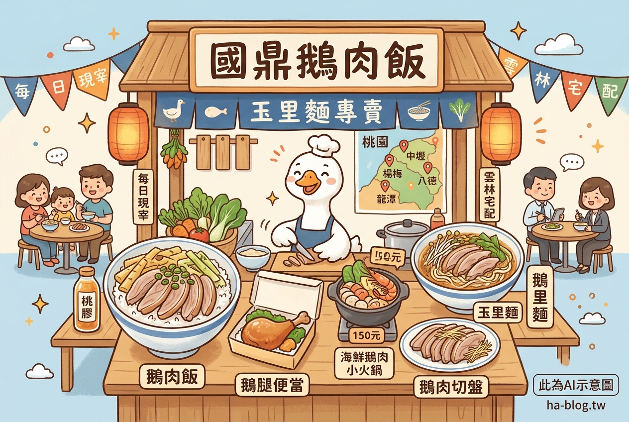國鼎鵝肉飯：從中壢起家的美味，桃園各地品嚐的鵝肉料理與玉里麵專家 @嘿!部落!