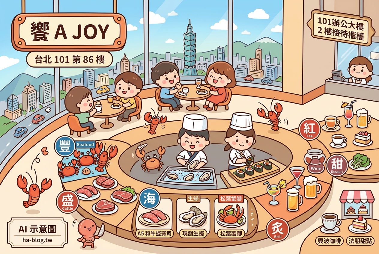 頂級饗宴的極致體驗：饗 A JOY 重新定義台北吃到飽天花板 @嘿!部落!