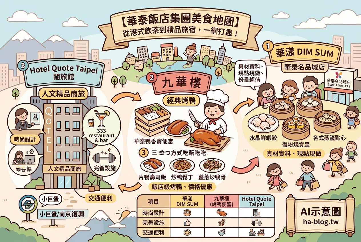 【華泰飯店集團美食地圖】從港式飲茶到精品旅宿，一網打盡！ @嘿!部落!