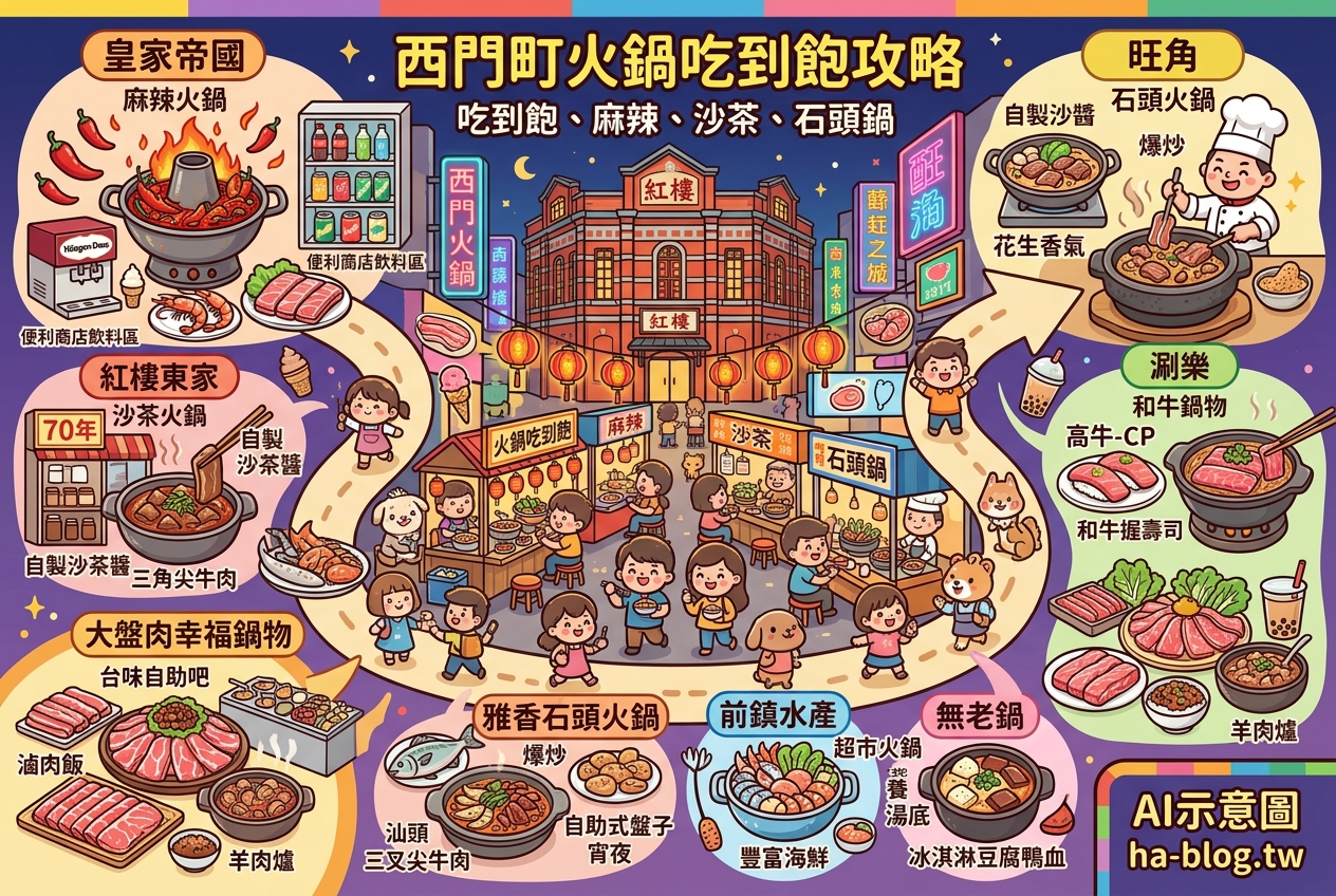 西門町火鍋吃到飽攻略：麻辣、沙茶、石頭鍋，各式美味任你選！ @嘿!部落!