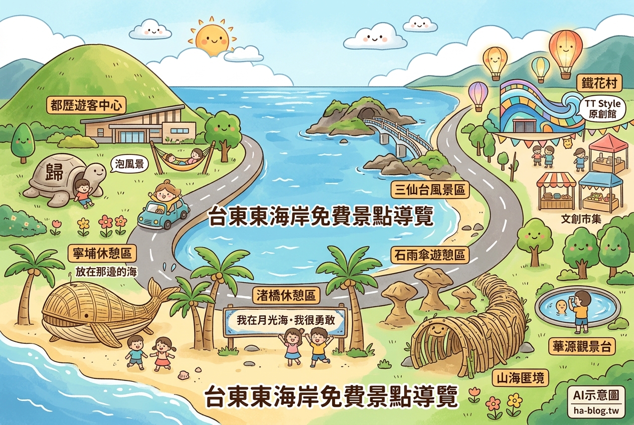 台東免費景點推薦：擁抱蔚藍海岸與藝術裝置，療癒身心靈的東海岸之旅 @嘿!部落!