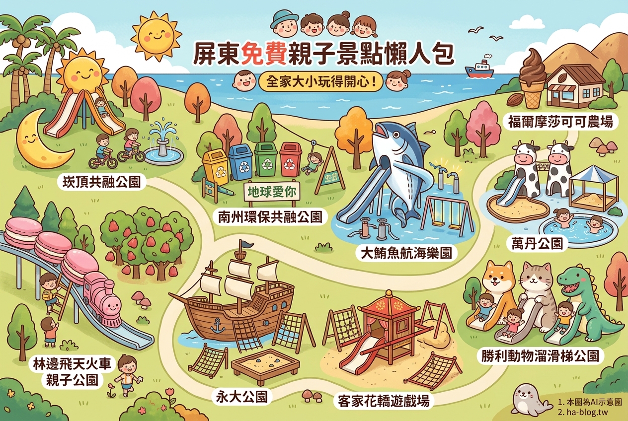 屏東免費親子景點懶人包：從特色公園到生態農場，全家大小都能玩得開心！ @嘿!部落!