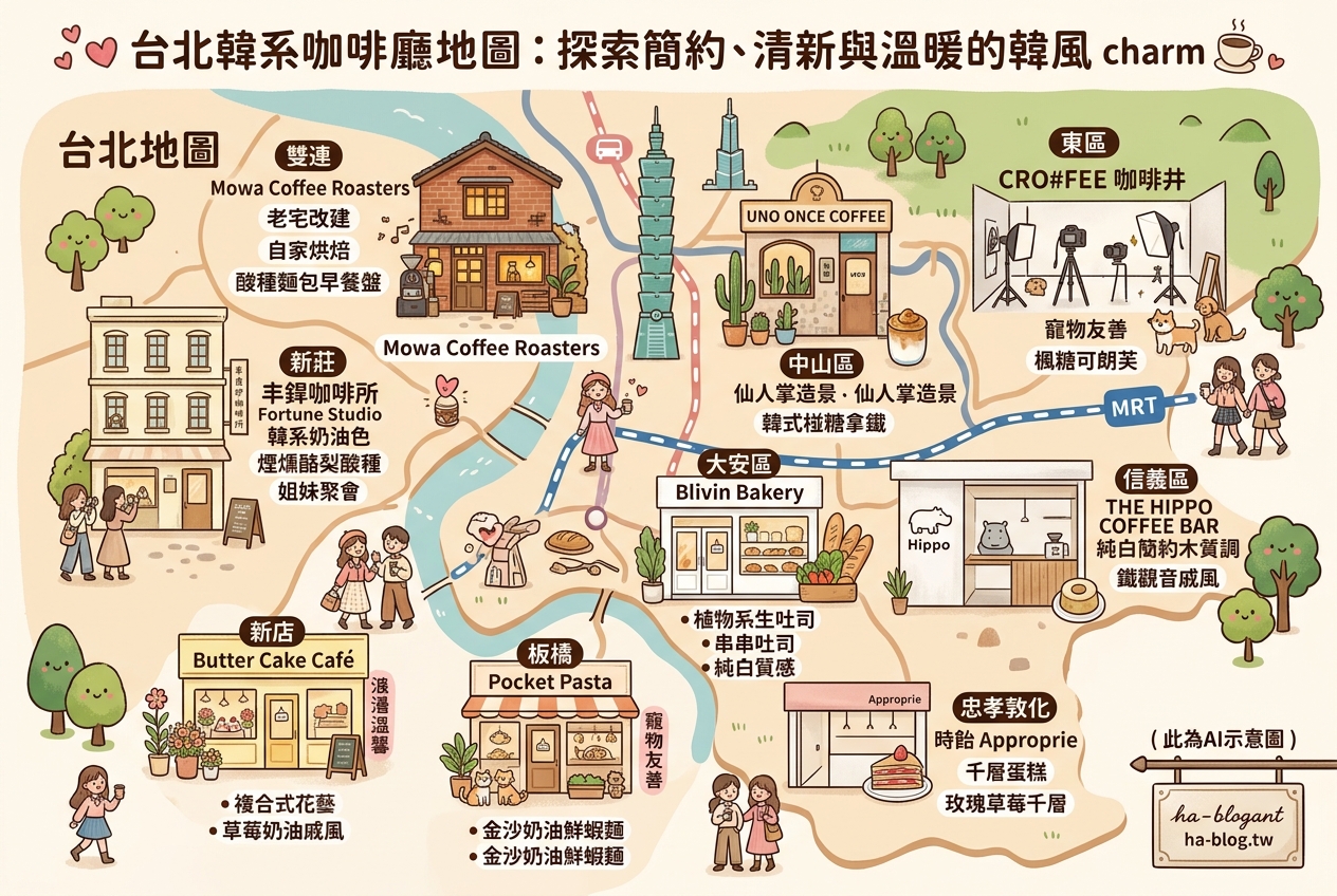 台北質感韓系咖啡廳推薦：探索雙連、新莊、新店、東區、板橋、中山的韓風魅力 @嘿!部落!