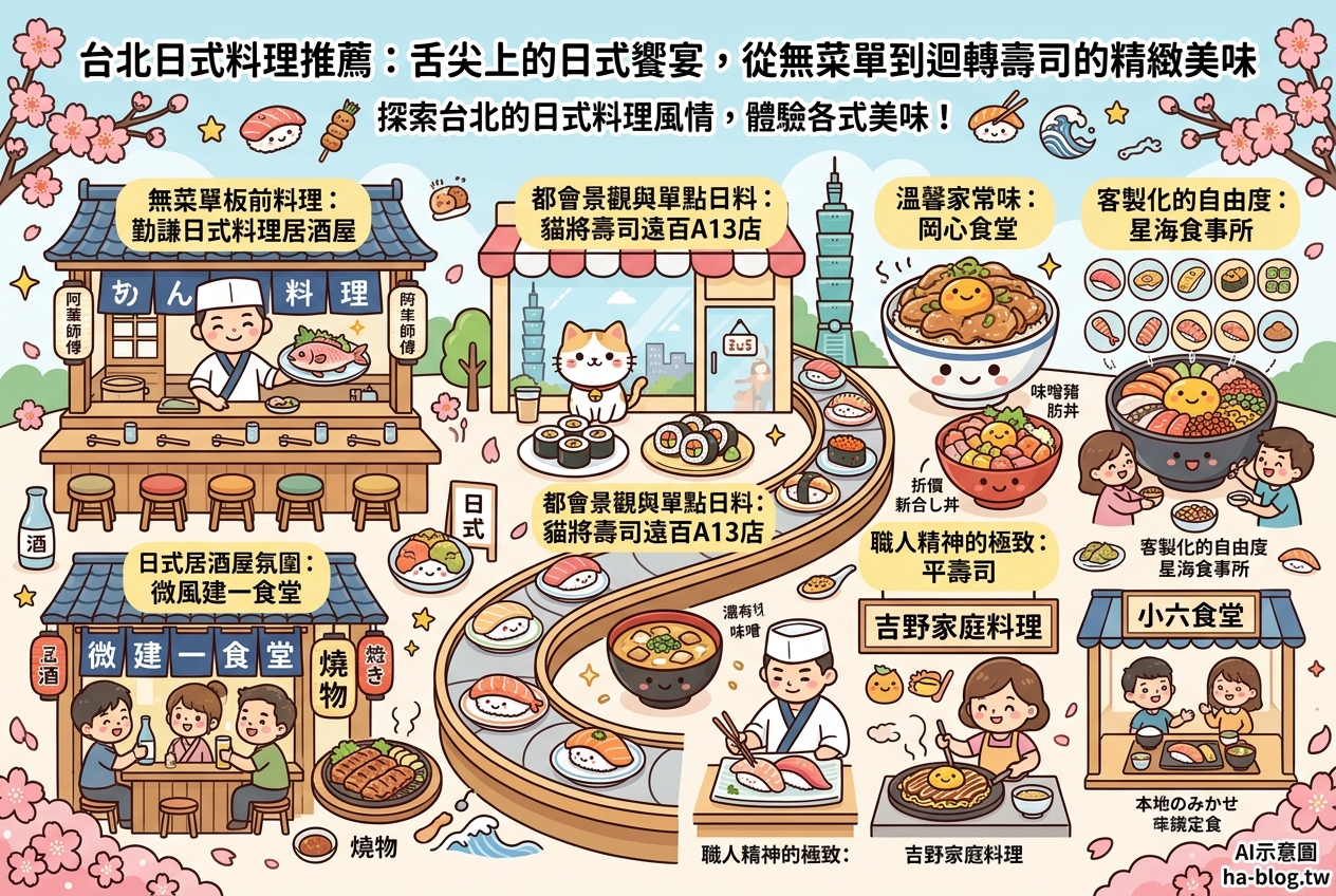 台北日式料理推薦：舌尖上的日式饗宴，從無菜單到迴轉壽司的精緻美味 @嘿!部落!