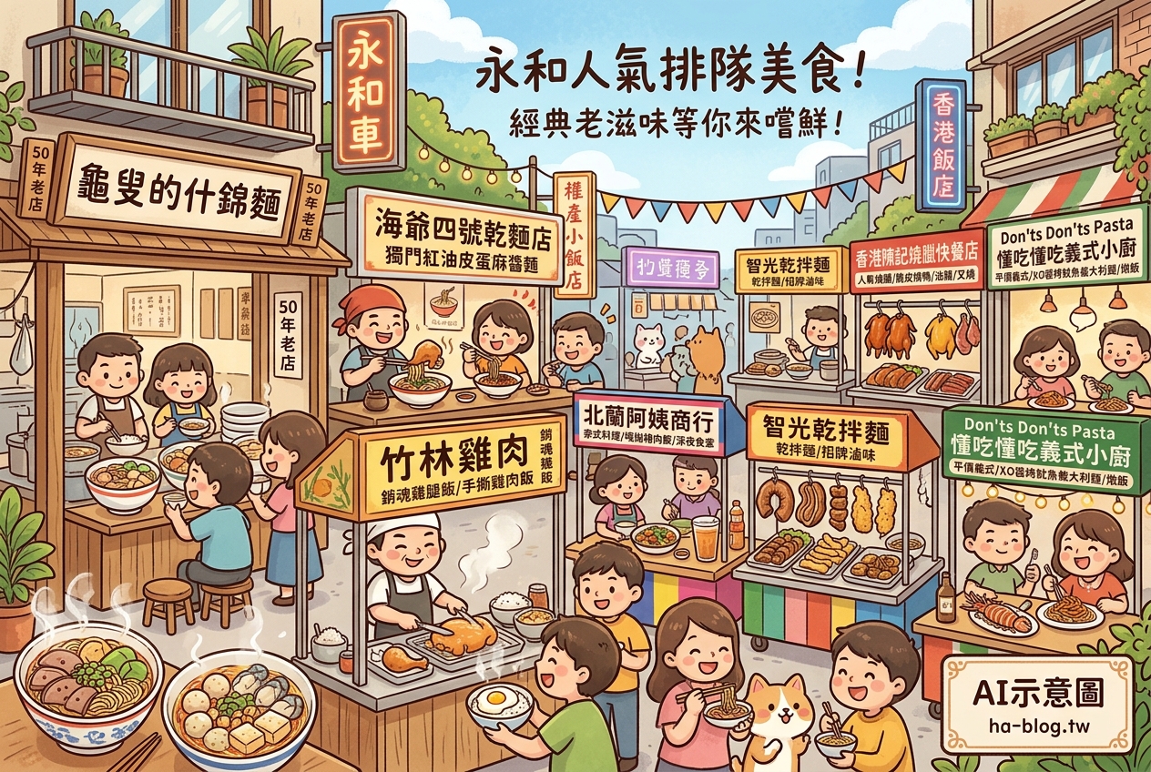 永和人氣排隊美食！50年什錦麵、銷魂雞肉飯、銷魂乾拌麵，經典老滋味等你來嚐鮮！ @嘿!部落!