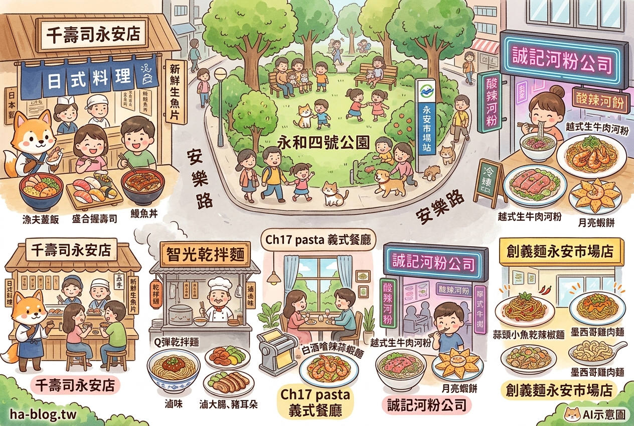 即時熱門文章：探索永和四號公園周邊美食：日式料理、懷舊乾拌麵與異國風味義大利麵