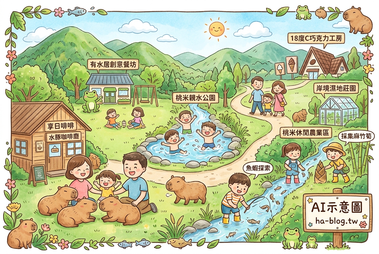 桃米親水公園周邊親子景點推薦:水豚咖啡廳、生態體驗與特色餐廳一日遊攻略 桃米親水公園周邊親子景點推薦:水豚咖啡廳、生態體驗與特色餐廳一日遊攻略