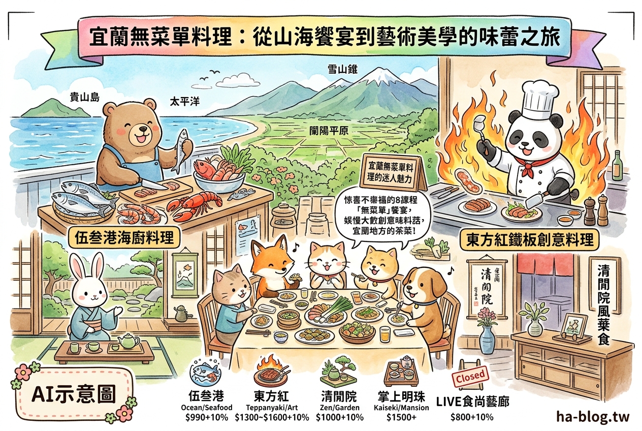 宜蘭無菜單料理精選：從山海饗宴到藝術美學的味蕾之旅 @嘿!部落!