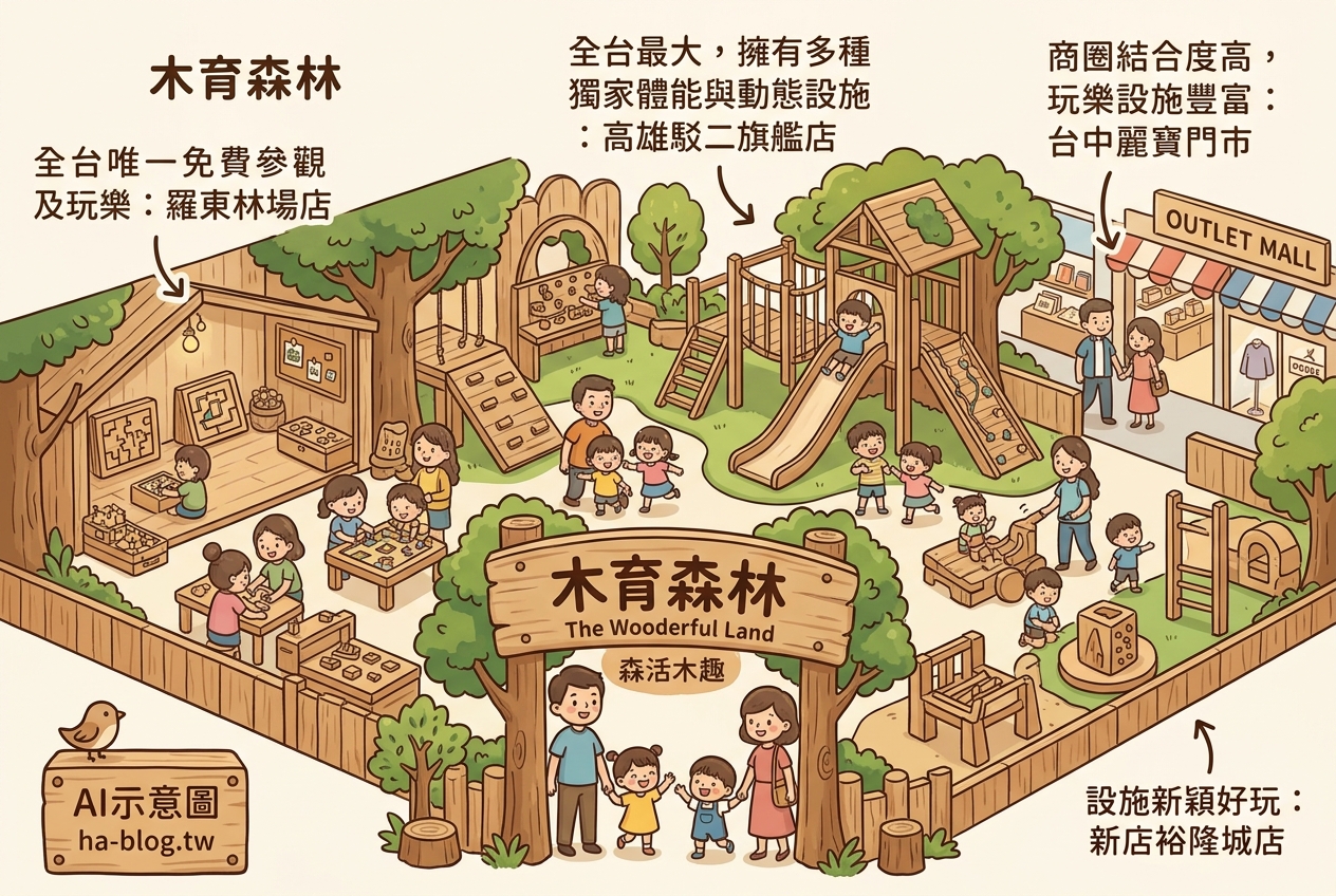 木育森林全台門市懶人包：療癒系原木室內樂園，親子放電、雨天備案首選 @嘿!部落!