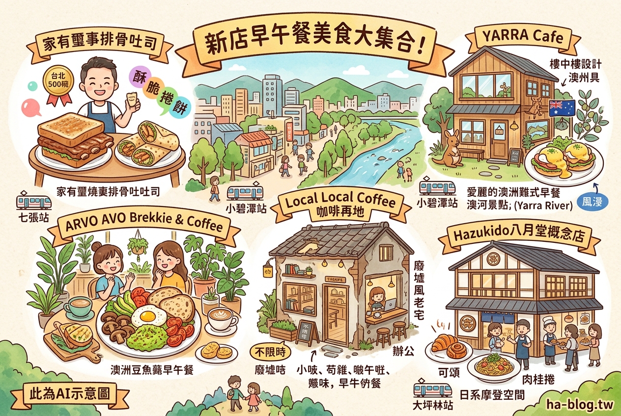 新店早午餐推薦：炭烤厚排骨吐司與澳式早午餐的味蕾饗宴 @嘿!部落!