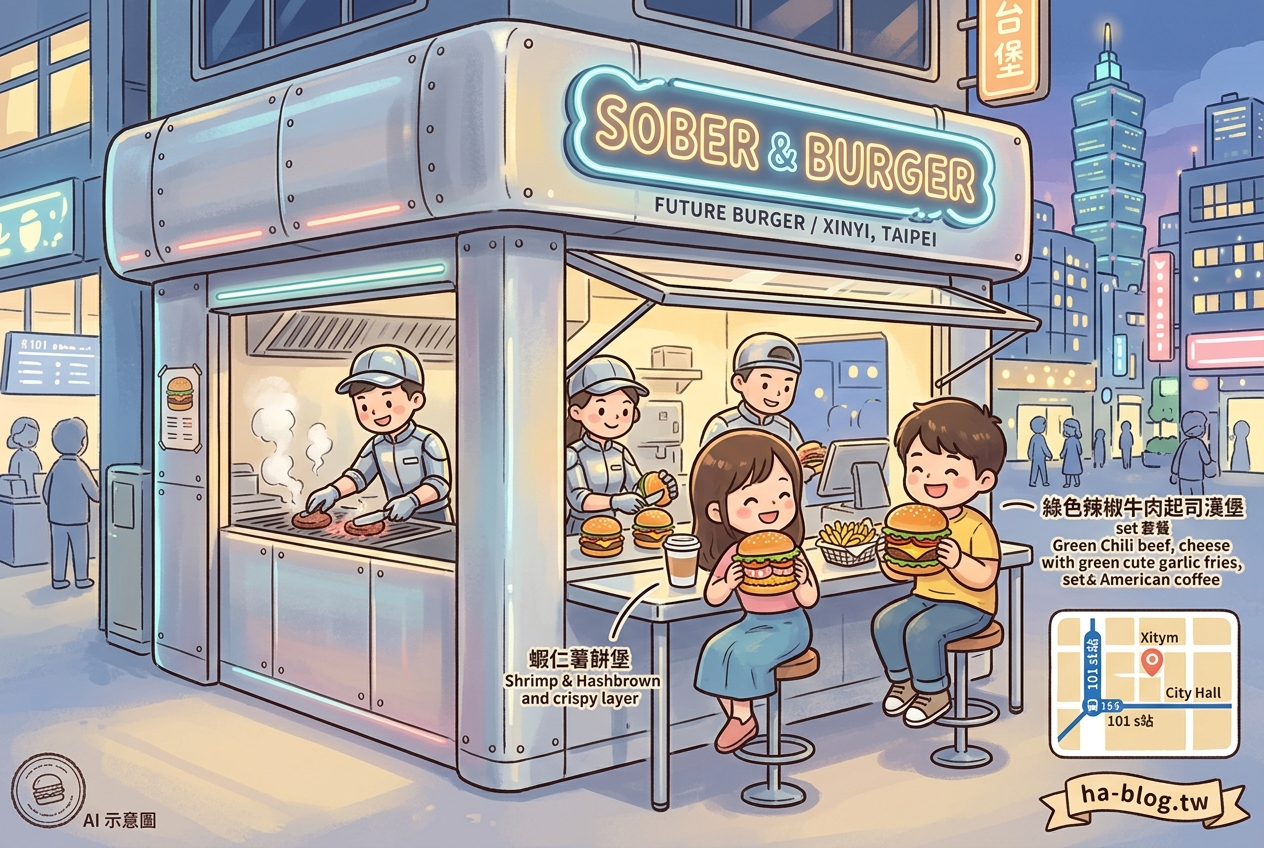 台北漢堡推薦：時尚與美味兼具的信義區街頭漢堡專賣店 @嘿!部落!